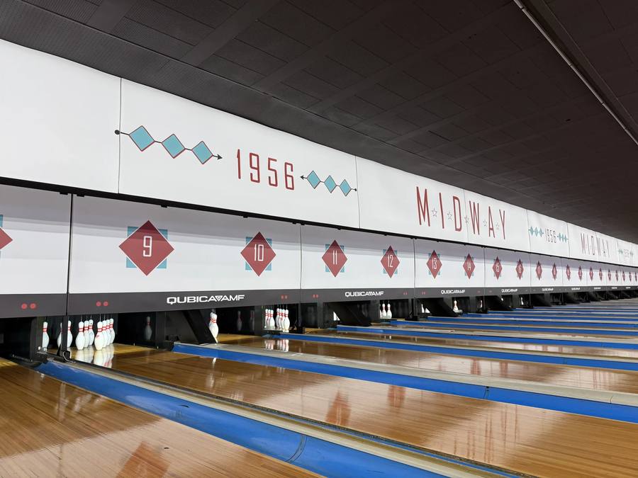 Midway’s main bowling lanes