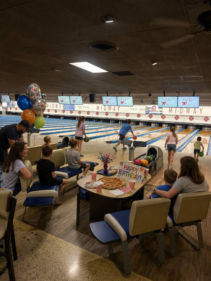 A birthday party on the lanes